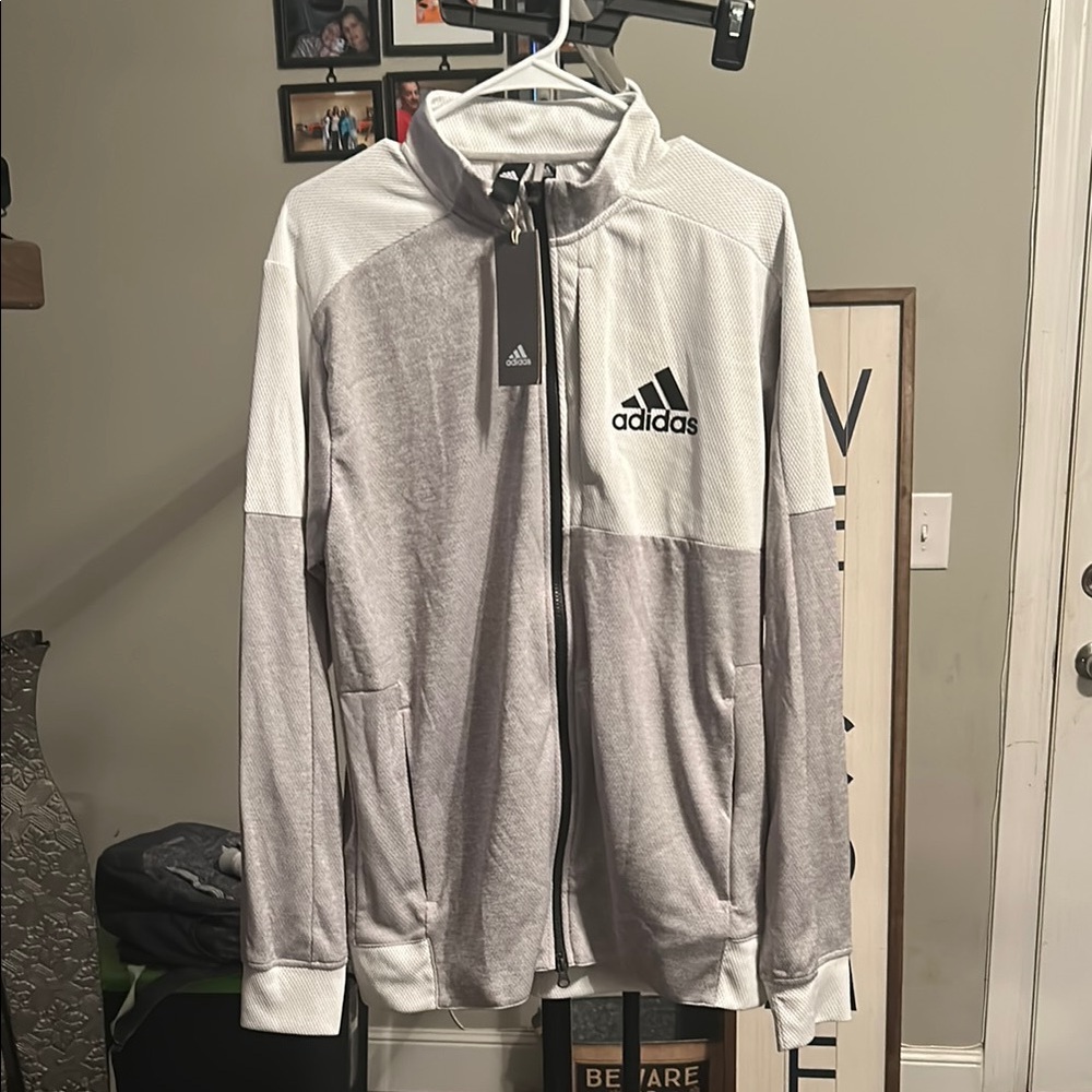 Adidas Two-Tone Gray Track Jacket